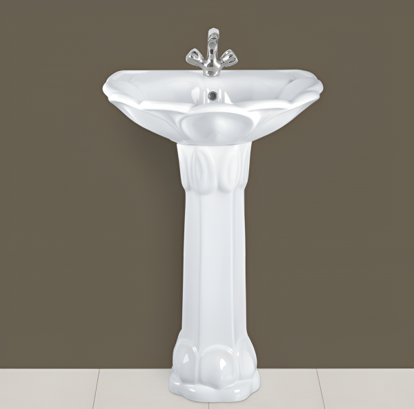 WASH BASIN WITH PEDESTAL LOTUS (SIFON) Civilismart