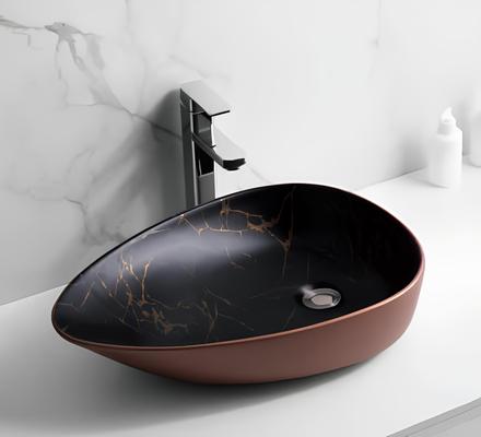 Saffron Black Outer AB Art Basin Table Top Basin