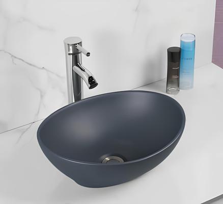 Saffron Gray, Brown And Black  Art Basin Table Top Basin