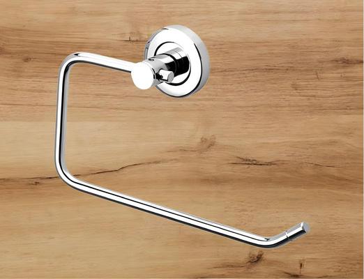 Stainless Steel Towel Ring for Bathroom/Napkin-Towel Hanger/Bathroom Accessories (Chrome-Half Square) - Pack of 1
